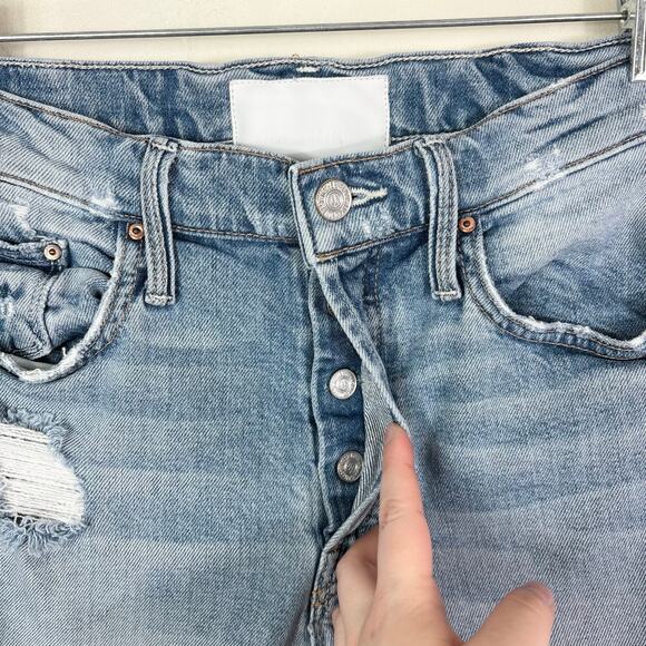 Mother Superior Distressed High Waisted High Rise Tomcat Jeans in The Confession - Picture 4 of 12